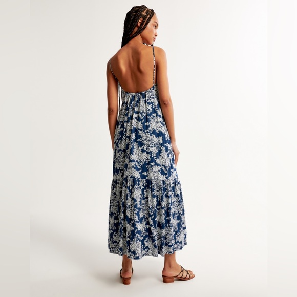 Abercrombie Low Back Tiered Maxi Dress with Pockets - Picture 6 of 6